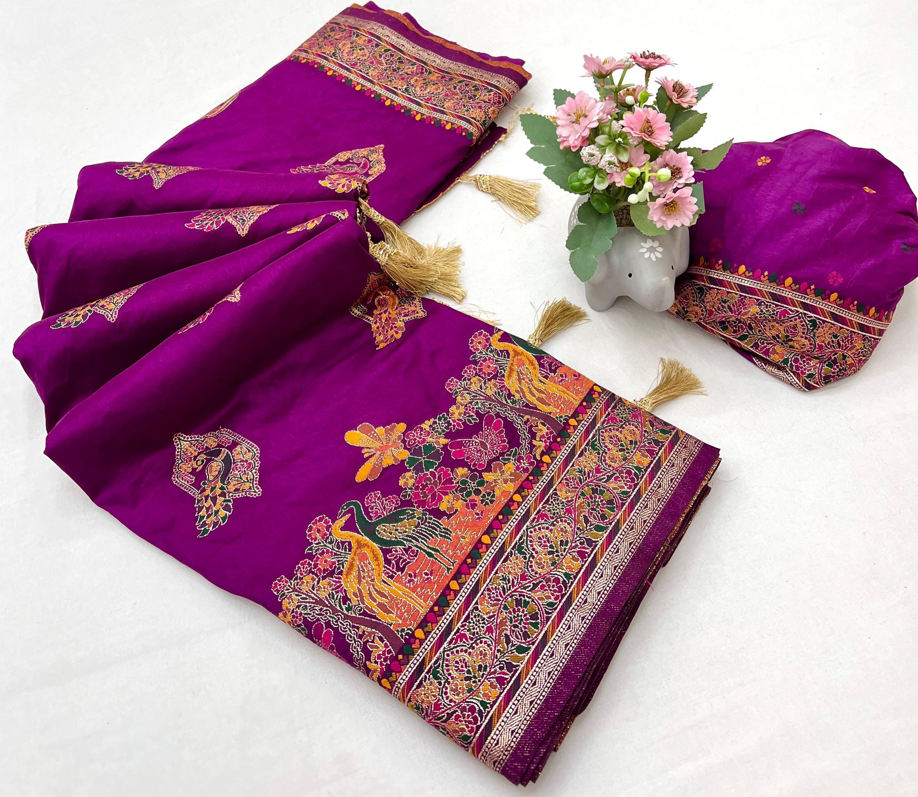 Pashmina Silk Saree nakhra nation