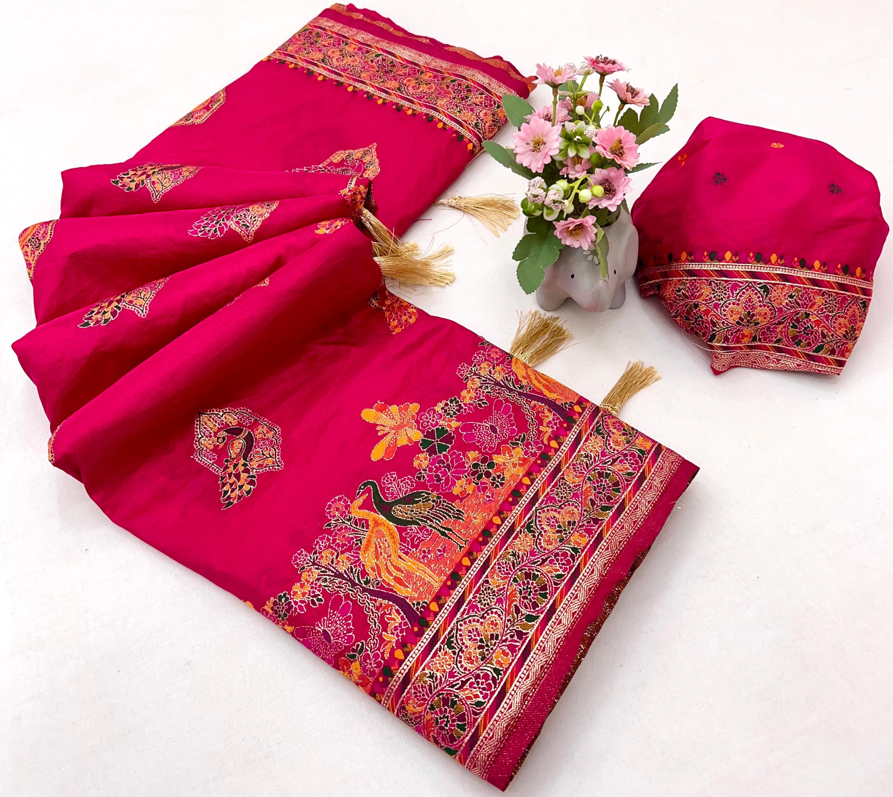 Pashmina Silk Saree nakhra nation