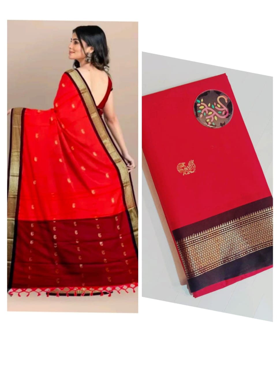 Soft silk paithani saree nakhra nation