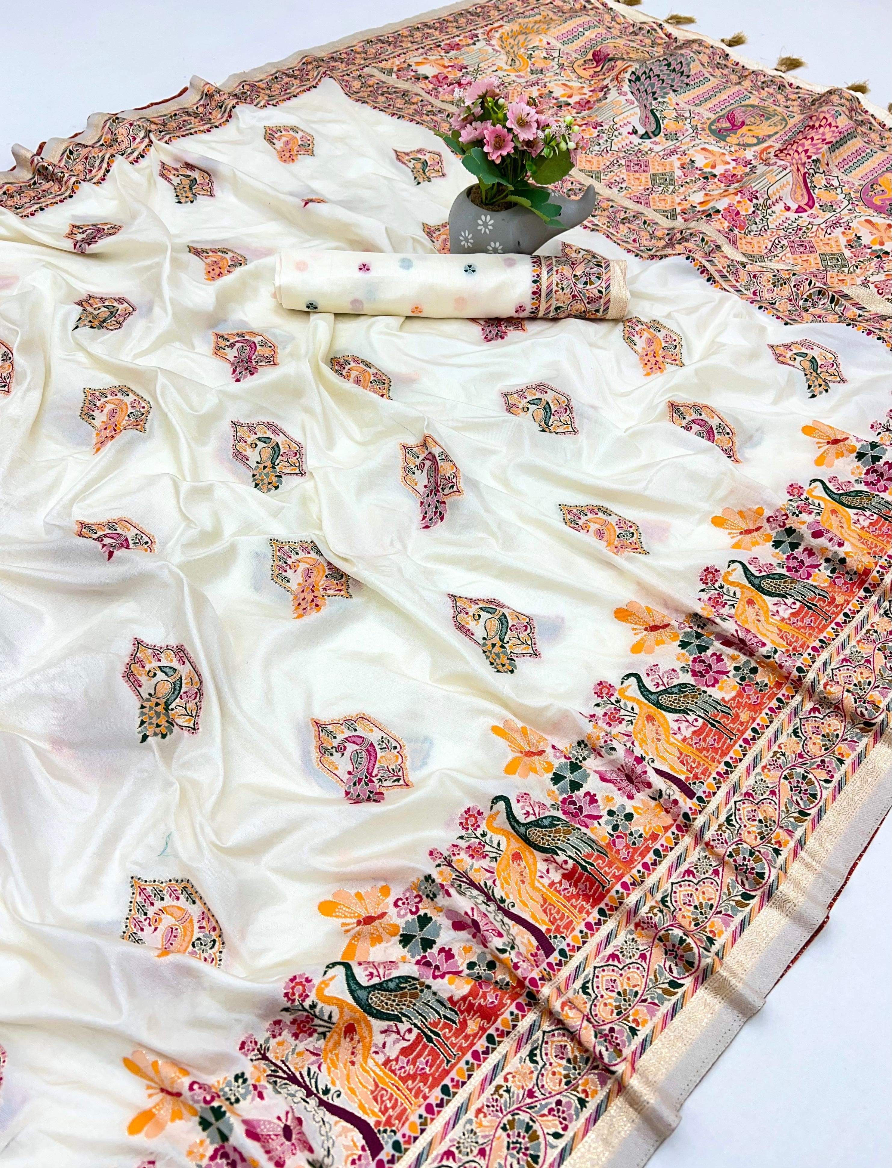Pashmina Silk Saree nakhra nation
