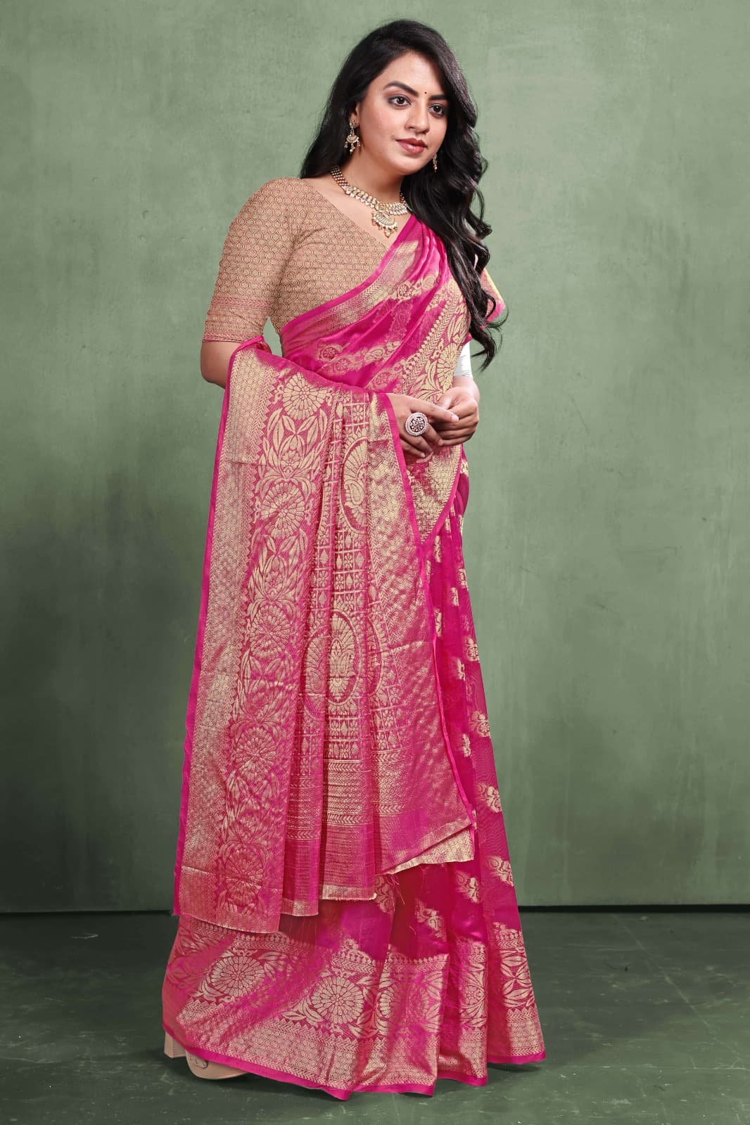Organza Silk Saree nakhra nation
