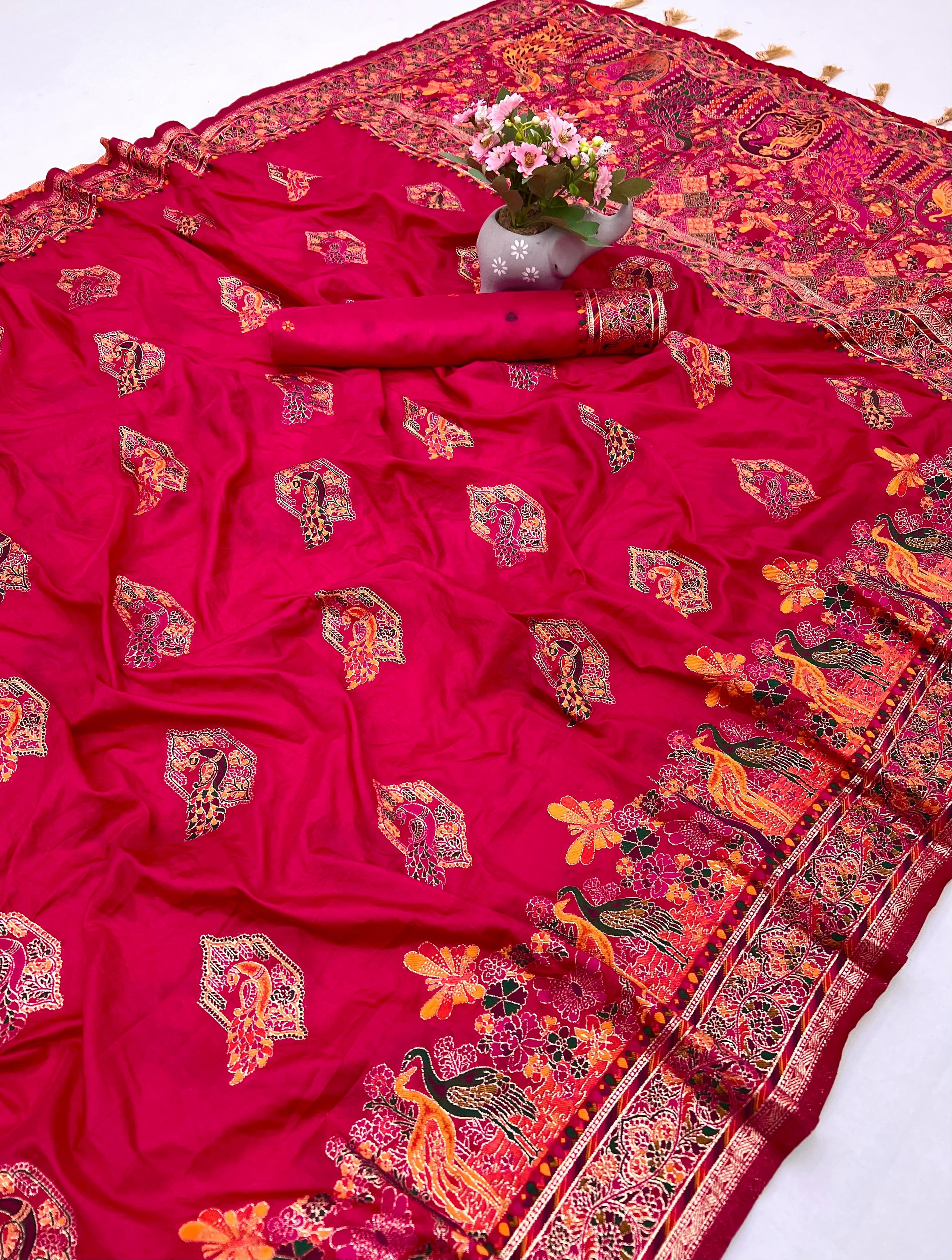 Pashmina Silk Saree nakhra nation
