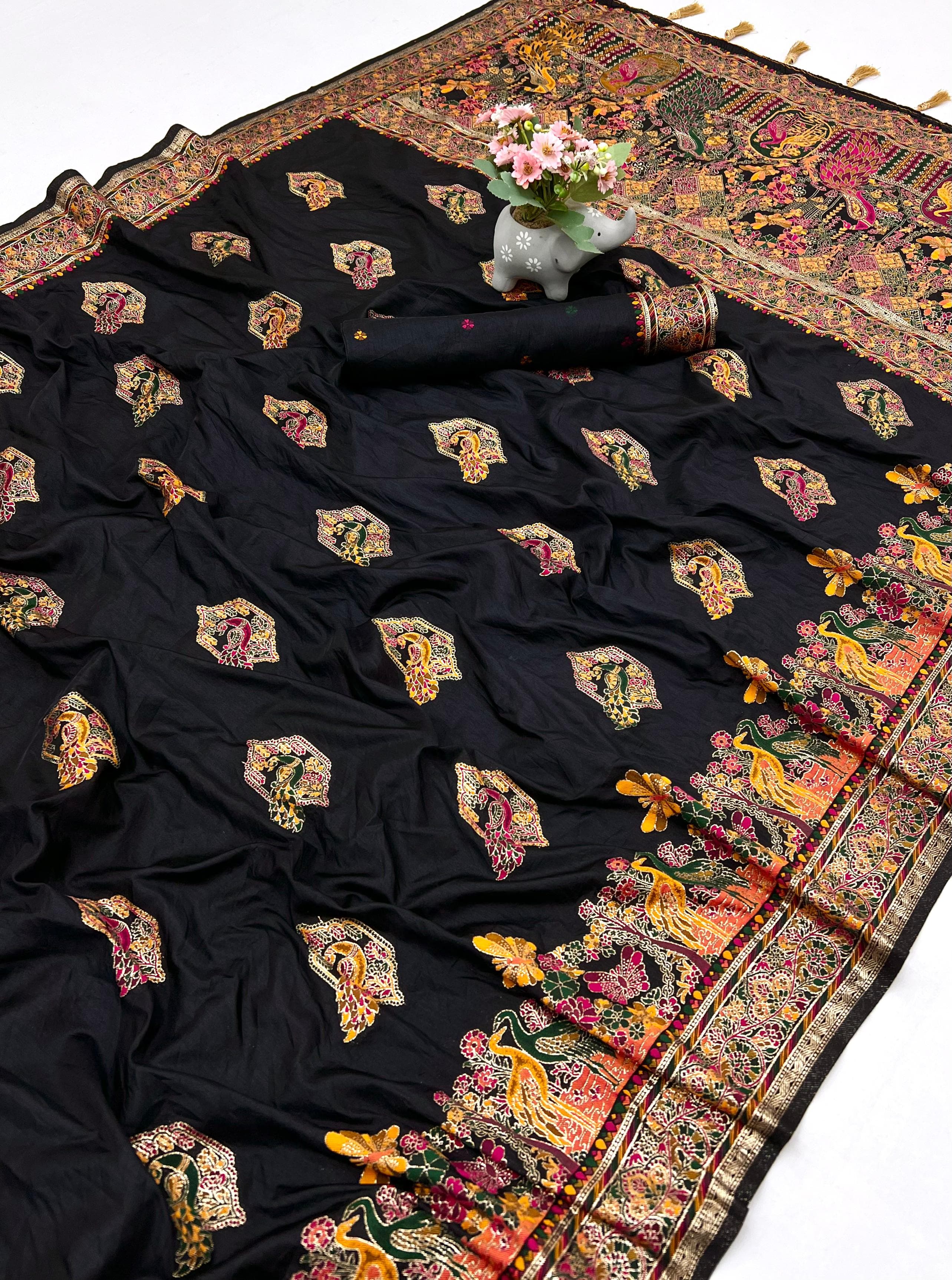 Pashmina Silk Saree nakhra nation