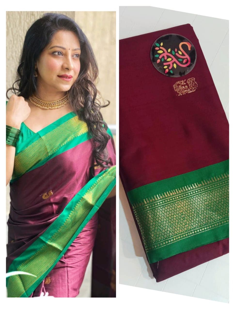 Soft silk paithani saree nakhra nation